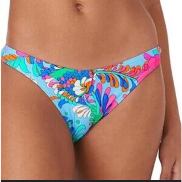 NWT Kate Spade Spring Waters High Cut Bikini Bottom Size Large Resort Wear - Picture 1 of 6